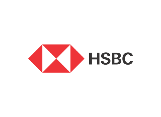 HSBC logo on a white background 