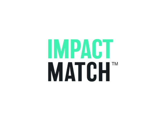 Impact match logo on a white background 
