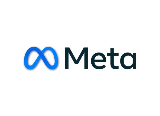 Meta logo on a white background 