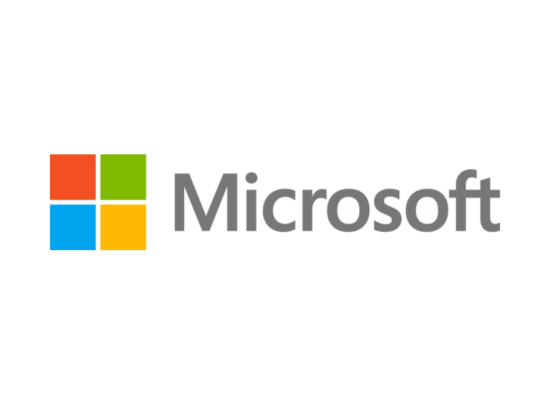 Microsoft logo on a white background 