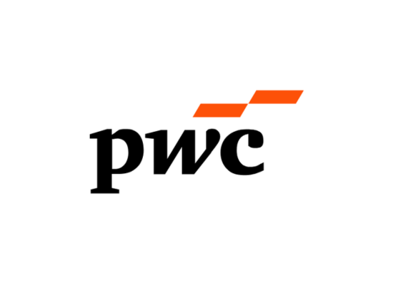PwC logo on a white background 